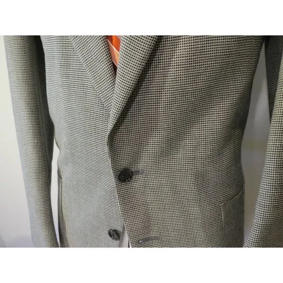 MANZETTI Black White 44R Patch Pocket Sport Coat - Picture 9 of 9